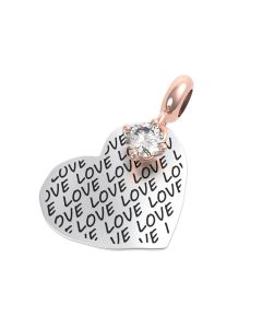 Rerum Charm silver 925 Amore - white quartz